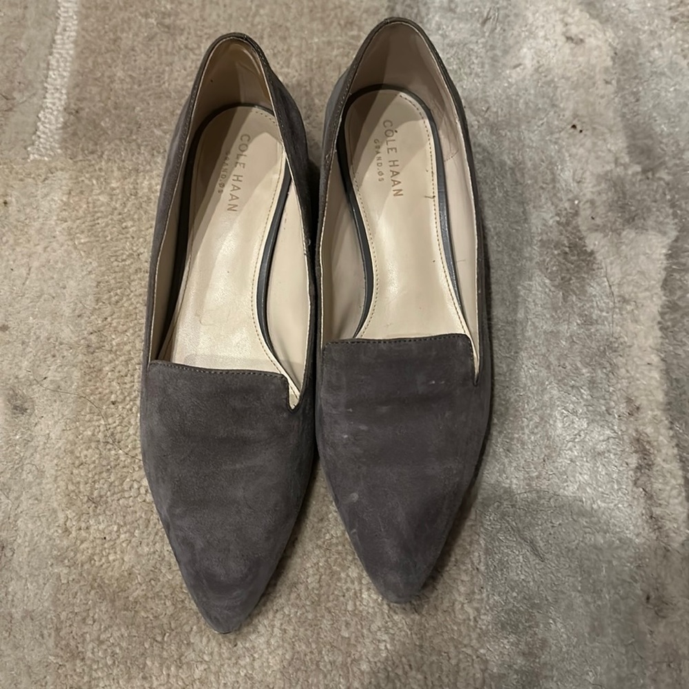 Cole Haan Grey Suede Flats